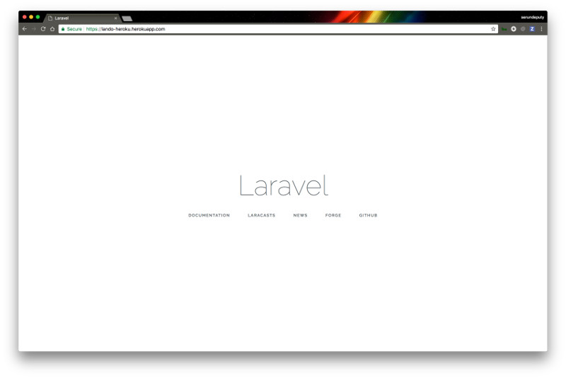 Laravel Hello Screen